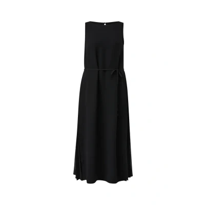 Abbildung von comma ÄRMELLOSES MIDI AUS CRÊPE Freizeitkleid, Damen, Größe: 32, Schwarz