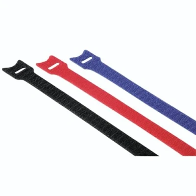 Abbildung von Hama Klettkabelbinder blau, rot, schwarz