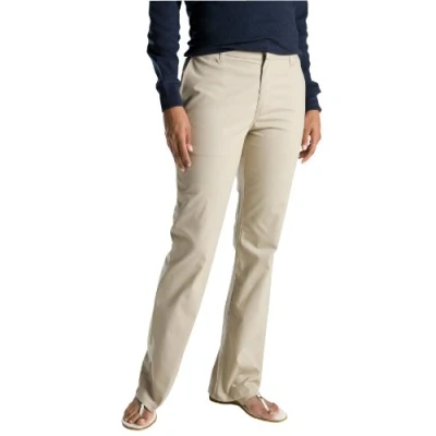 Abbildung von Dickies Damen Flat Front Stretch Twill Pant Slim Fit Bootcut Khakis, Desert Sand, 42