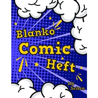 Abbildung von Blanko Comic Heft: 116 Seiten: leere Raster zum selbst zeichnen