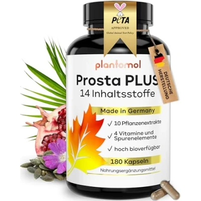 Abbildung von 14 fach Komplex! Prosta PLUS mit Weidenröschen Roggenpollen Granatapfel Sägepalme Kürbiskern Brennnessel Kapseln hochdosiert 3 Monatsvorrat
