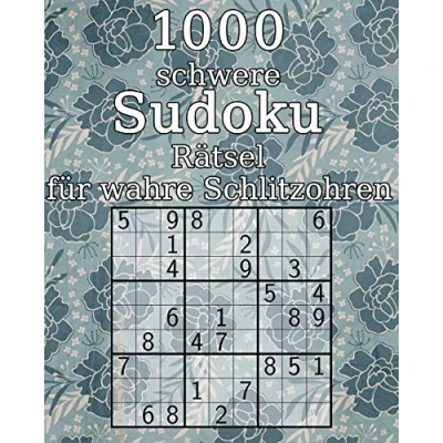 Abbildung von 1000 schwere Sudoku Rätsel für wahre Schlitzohren: Geschenkidee Erwachsene, Großeltern oder Senioren Buch inkl. Lösungen