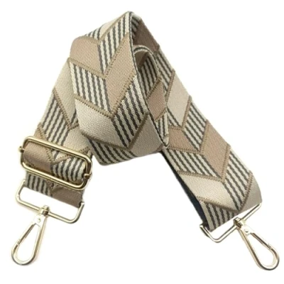 Abbildung von 5cm Taschengurte Breit zum Wechseln, Verstellbarer Schultergurt für Tasche mit Goldener Karabiner Schulterriemen, Umhängegurt fur Damen Handtaschen Crossbody DIY Zubehör (Khaki)