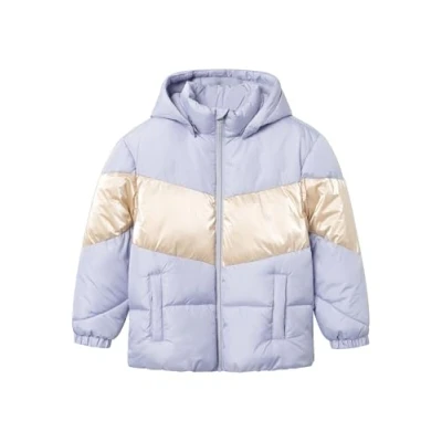 Abbildung von Name it Wattierte Folienprint Winterjacke für Kinder, Größe: 158, Icelandic blue