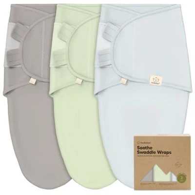 Abbildung von KeaBabies 3 Pack Bio Baby Schlafsack zum Pucken Ergonomische Pucksack 0 Monate, Babyschlafsack Neugeborene, Pucktuch Baby, Puck Pucksack, Wickeldecke (Ripple)