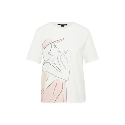 Abbildung von T Shirt im Relaxed Fit mit Frontprint weiß 34