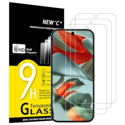 Abbildung von NEW&#039;C 3 Stück, Panzer Schutz Glas für Google Pixel 9 Pro XL, Frei von Kratzern, 9H Härte, HD Displayschutzfolie, 0.33mm Ultra klar, Ultrabeständig