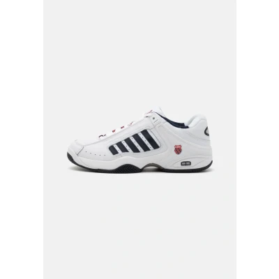 Abbildung von K SWISS Defier RS Multicourt Tennisschuh, Herren, Größe: 46, White/dress blue/fiery red Schuhe