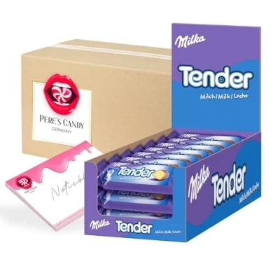 Abbildung von Tender Milch 21 x 37g Biskuit Rolle mit Milchcrèmefüllung 777g Geschenk von Pere’s Candy