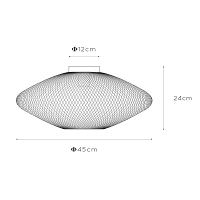 Abbildung von LUCIDE MESH Deckenleuchte Ø 45 cm 1xE27 Schwarz