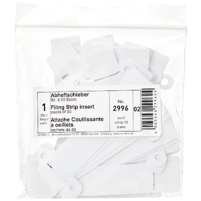 Abbildung von Durable Abheftschieber für Hefter 2579 2580 PVC weiß VE=50 Stück