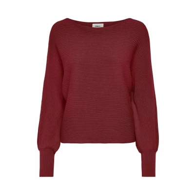 Abbildung von ONLY Damen Onladaline L/S Short Pullo KNT Noos Strickpullover Mit U Boot Ausschnitt 15226298 ,Cabernet ,M