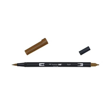 Abbildung von Tombow ABT Dual Brush Pen, 969 1P, Stift mit zwei Spitzen, perfekt fürs Hand Lettering und Bullet Journal, wasservermalbar, chocolate