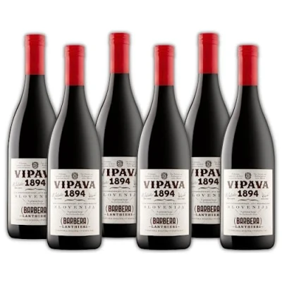 Abbildung von Vipava 1894 Rotwein Barbera Lanthieri, von Hand gelesener trockener roter Wein (6 x 0.75 l)