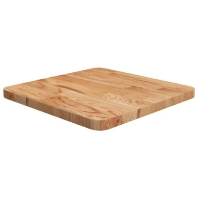 Abbildung von vidaXL Tischplatte Quadratisch Massivholzplatte Eichenplatte Holzplatte Platte Ersatztischplatte Hellbraun 40x40x2,5cm Behandelte Eiche