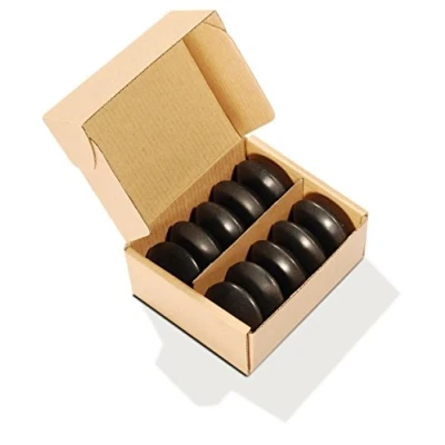 Abbildung von Master Massage Basalt Stein Malteser Form für Hot Stone 10er Pack