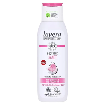 Abbildung von Lavera Bodylotion Bodymilk Sanft Feuchtigkeitspflege, Größe: 200 ml, Weiß