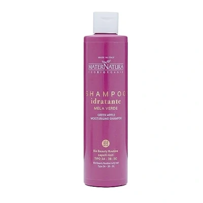 Abbildung von Maternatura, Feuchtigkeits Shampoo für lockiges Haar mit grünem Apfel, Lockendefinition, Anti Frizz Wirkung, Bio Beauty Routine Haar, Made in Italy 250 ml