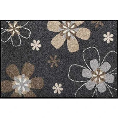 Abbildung von Salonloewe Fußmatte waschbar Florentina 50x75 cm Eingangs Matte Fussabtreter Blumen Design Sauberlaufmatte