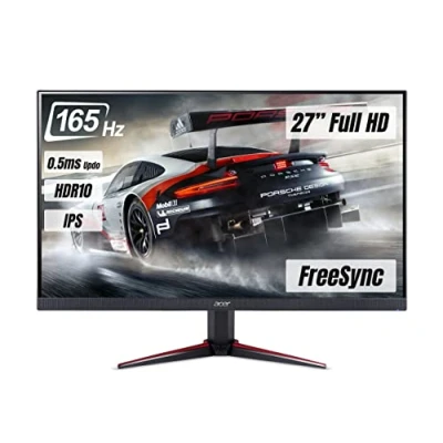 Abbildung von Acer Nitro VG270S Gaming Monitor 27 Zoll (69 cm Bildschirm) Full HD, 165Hz OC, 144Hz, 2ms (G2G), 2xHDMI 2.0, DP 1.2a, HDMI/DP FreeSync Premium, Schwarz