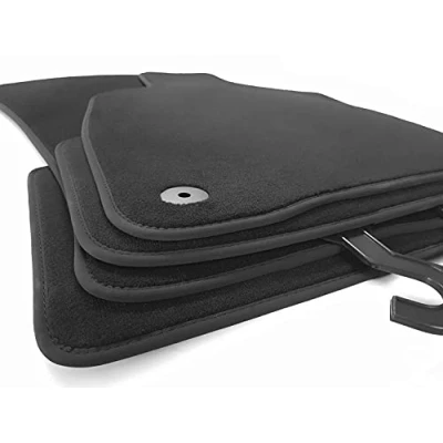 Abbildung von Fußmatten Renault Zoe Velours Premium Matten Automatten Set in Original Qualität, Schwarz, 4 teilig