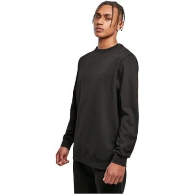 Abbildung von Build Your Brand Herren BB003 Basic Crewneck Kapuzenpullover, Black, 4XL