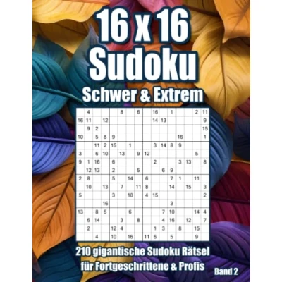 Abbildung von Sudoku Genie: Rätselbuch mit 16x16 Raster in Schwer &amp; Extrem für Erwachsene