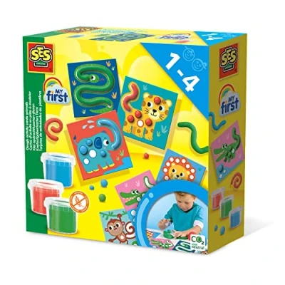 Abbildung von SES Creative My First Knetaufgabenkarten Tiere, Töpfer Set für Kinder, 1 Jahr(e), Nicht toxisch, Karton
