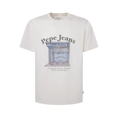 Abbildung von Pepe Jeans Herren Aggo T Shirt, Weiß (Off White), M