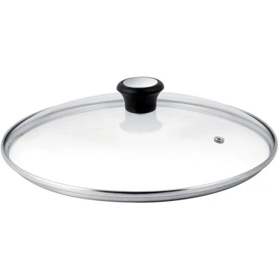 Abbildung von Tefal Deckel &quot;280975&quot;, wärmeisolierter Griff, Dampfauslassventil, Edelstahlrand, Ø 24 cm