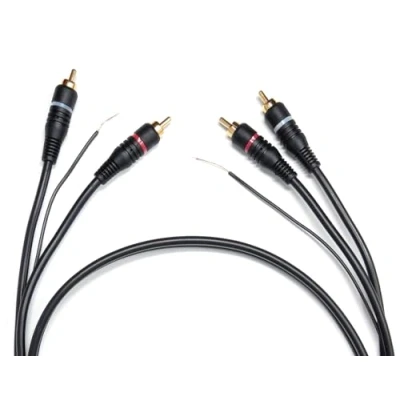 Abbildung von DRUT 2 m langes Erdungskabel für Twin Cinch Phono Plattenspieler Mixer mit Erdungsklemmen, Kabel 6 Fuß.