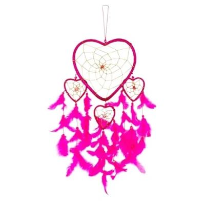 Abbildung von Großes Ca 50cm x 16cm Herz Dreamcatcher Traumfänger Pink Heart