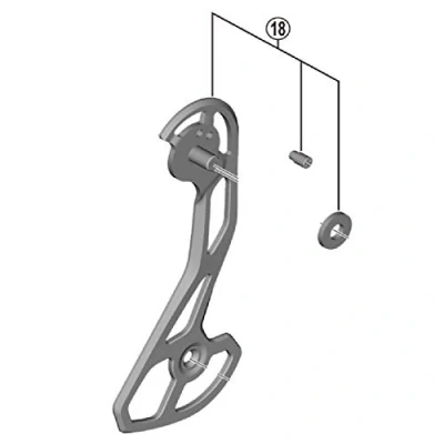 Abbildung von Shimano Unisex Adult Portapoleas Exterior GS Fahrradkomponenten und Ersatzteile, Mehrfarbig, One Size