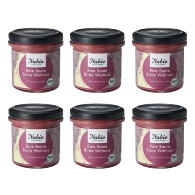 Abbildung von NABIO Mediterraner Aufstrich Rote Beete Birne Walnuss I vegan (6 x 135g)