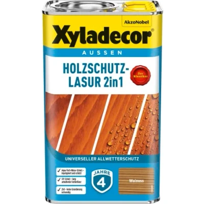 Abbildung von Xyladecor Holzschutz Lasur, Walnuss, 2,5L