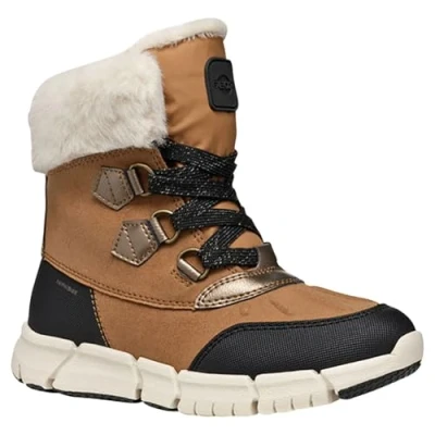 Abbildung von Geox Flexyper GIRL ABX Snowboot/Winterstiefel für Kinder, Größe: 29, Whisky/black Schuhe