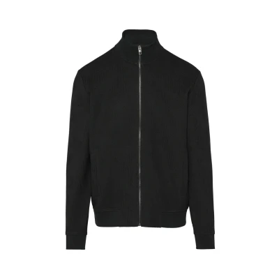 Abbildung von s.Oliver MIT Musterstruktur UND Stehkragena Strickjacke, Herren, Größe: Medium, Schwarz