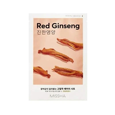 Abbildung von MISSHA Red Roter Ginseng Sheet Mask anti aging, aufhellend, feuchtigkeitsspendend, regenerierend Tuchmaske Korean Kosmetik kbeauty set 5pcs