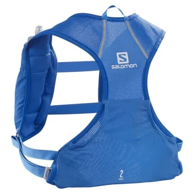 Abbildung von Salomon Agile 2 Unisex Hydrationsweste Trail running Wandern MTB, Platz für das Wichtigste, Reflektierende Details, Bewegungskomfort, Blau