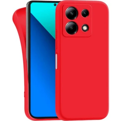 Abbildung von MyGadget Hülle kompatibel mit Xiaomi Redmi Note 13 5G robuste Handyhülle TPU Case Slim Silikonhülle Back Cover Kratzfest Schutzhülle Matt Rot