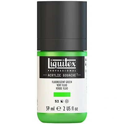 Abbildung von Liquitex 2059985 &#039;Liquitex Professional Acrylic Gouache, Acrylfarbe mit Gouache Eigenschaften, Lichtecht, wasserfest, 59ml Dosier Flasche Grün Fluo