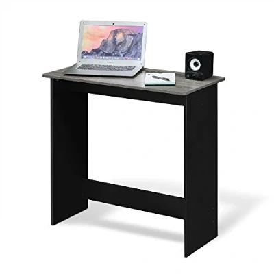 Abbildung von Furinno Simplistic Schreibtisch, Computertisch, PC Tisch, Bürotisch, Holz, Französische Eiche / Schwarz, 39.4 x 80 75.7 cm