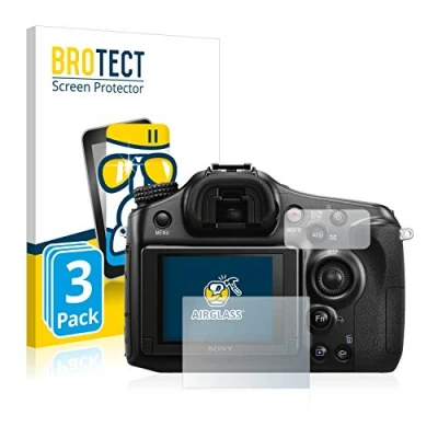 Abbildung von BROTECT Schutzglas für Sony Alpha 68 (3 Stück) Schutzfolie Panzer Folie Glas [Extrem Kratzfest 9H, Anti Fingerprint, Ultra Transparent]