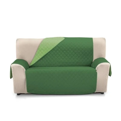 Abbildung von Martina Home Sofaüberwurf gesteppt, wendbar, Bernstein, 4 Sitzer, Olivgrün, Flasche