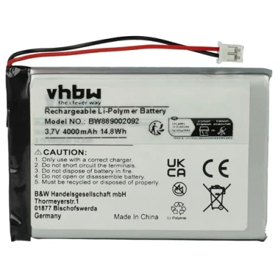 Abbildung von vhbw Akku für Diverse Geräte (4000mAh, 3,7V, Li Polymer) 1x Zellen