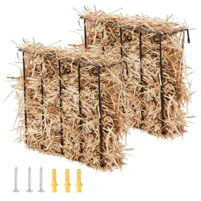 Abbildung von VEVOR 2x Heuraufe Futterraufe Wandraufe Futtertrog Futterspender 650x200x585mm