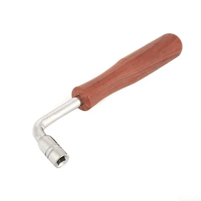 Abbildung von Dilwe Klavier Stimmschlüssel, L Form Edelstahl Kunststoff Griff Hebel Square Adapter Piano Tuner Werkzeug