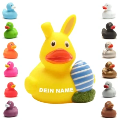 Abbildung von Badeente personalisierbar (Osterhasen Ente)