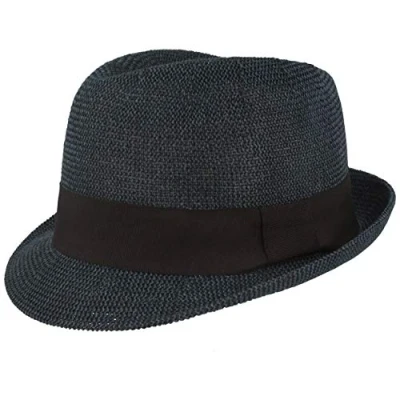 Abbildung von Breiter Strohhut luftiger grobmaschiger Papier Trilby