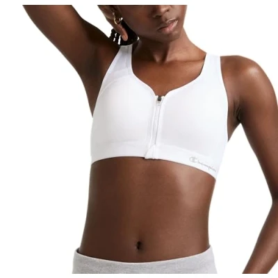 Abbildung von Champion Damen, Motion Control Zip High Impact, Wirefree Bra for Women Sport BH, Undurchsichtige, Weiß, 85B